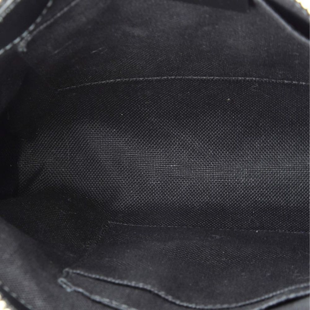Gucci Web Strap Front Zip Messenger Bag GG Coated Canvas Small Black - Picture 5 of 6